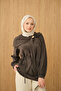 Women's Scarf Collar Cupra Shirt Gray - 2