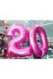 Foil Number Balloon 100 cm Fuchsia 2 - 2