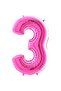 Foil Number Balloon 100 cm Fuchsia 3