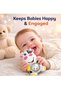 Baby Rattle Cow Toy with Colorful Beads, Gentle Rattling Sound, BPA & Phthalate Free, - 2