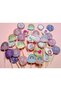 30-Piece Baby Girl Themed Cardboard Cupcake and Cake Picks Baby Shower Birth Gift Decoration 3X9 cm