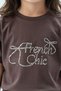 Girl's 2-Piece Set: Stone Embroidered Crew Neck Short Sleeve T-Shirt & Stone Embroidered Elastic Waistband - 4