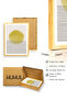 Natural Wood Framed Abstract Patterned Painting - Pastel Tones |   Huhu1563 - 3