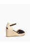 OPEN TOE WEDGE SANDALS IN BLACK - 2