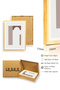 Natural Wood Framed Minimal Geometric Pattern Painting - Pastel Tones |   Huhu1488 - 3