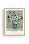 Natural Wood Framed Floral Pattern Painting - Pastel Tones |   Huhu1163 - 2