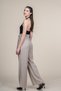 Women's Summer Beige High Waist Belted Palazzo Modal Trousers Casual Daily Office Stylish 30372 - 3