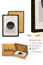 Minimal Geometric Patterned Painting with Black Wooden Frame - Pastel |   Huhu1030 - Single Table Black Frame - 3