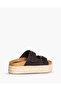 BUCKLED WEDGE MULE IN BLACK - 4