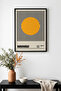 Black Wooden Framed Geometric Patterned Painting - Vibrant Tones |   Huhu1093 - Single Table Black Frame