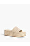 SUEDE WEDGE MULE IN NATURAL - 2