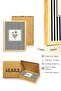 Natural Wood Framed Flower Patterned Painting - Black and White |   Huhu1344 - Single Table Natural Wood Frame - 3
