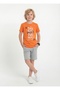 The More Print Detailed Capri Round Neck Summer Boys' Top and Bottom Set - 4