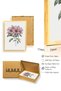 Natural Wood Framed Floral Pattern Painting - Pastel Tones |   Huhu1172 - Single Table Natural Wood Frame - 3
