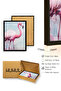 Black Wooden Framed Flower Patterned Painting - Vibrant Tones |   Huhu1304 - Single Table Black Frame - 3