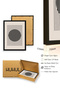 Minimal Line Art Painting with Black Wooden Frame - Abstract |   Huhu1032 - Single Table Black Frame - 3