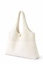 Women's Knitted Casual Shoulder Bag Summer Unlined Steel Mesh Bag 2403 Ecru - 3