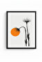 Black Wooden Framed Abstract Floral Pattern Painting - Vibrant Tones |   Huhu1060 - Single Table Black Frame - 2