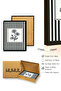 Black Wooden Framed Flower Patterned Painting - Black and White |   Huhu1343 - Single Table Black Frame - 3