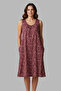 Women's Zero Sleeve Viscose Dress Pajamas 25235-5 Plum - 3