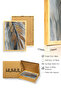 Natural Wood Framed Leaf Patterned Painting - Pastel Tones |   Huhu1308 - 3