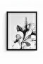Natural Wood Framed Floral Patterned Painting - Minimal |   Huhu1316 - 2