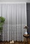 Lace Patterned Tulle Curtain Off-White - Stylish Design for Living Room and Sitting Room with Tight Pleats - 2