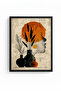 Black Wooden Framed Abstract Painting I Huhu1247 - Single Painting Black Frame - 2