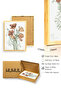 Natural Wood Framed Floral Pattern Painting - Pastel Tones |   Huhu1171 - Single Table Natural Wood Frame - 3
