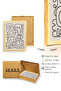 Natural Wood Framed Minimal Line Art Painting - Abstract Theme |   Huhu1616 - Single Table Natural Wood Frame - 3