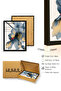 Natural Wood Framed Floral Patterned Painting - Minimal |   Huhu1294 - 3