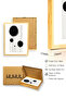 Natural Wood Framed Abstract Geometric Pattern Painting - Black-White |   Huhu1201 - 3