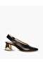BLOCK HEEL SLINGBACK IN BLACK - 3
