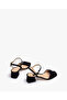 SANDAL WITH A WIDE HEEL - 3