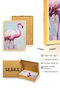 Natural Wood Framed Floral Pattern Painting - Vibrant Tones |   Huhu1304 - Single Table Natural Wood Frame - 3