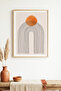 Natural Wood Framed Abstract Painting I Huhu1540 - Single Painting Natural Wood Frame