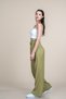 Women's Summer Pistachio Green High Waist Belted Palazzo Modal Pants Casual Daily Office Stylish 30372 - 2