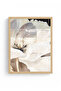 Natural Wood Framed Floral Pattern Painting - Pastel Tones |   Huhu1317 - Single Table Natural Wood Frame - 2