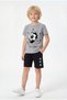 The More Print Detailed Capri Round Neck Summer Boys' Top and Bottom Set - 2