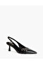 LOW HEEL SLING BACK IN BLACK - 6