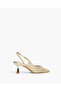 METALLIC MESH SLING BACK IN GOLD - 5