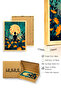 Natural Wood Framed Floral Pattern Painting - Vibrant Tones |   Huhu1258 - 3