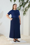 Navy Blue Classic Skirt with Pilikaşe Detail - 4