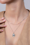 Women's Plate Heart and Mirrored Italian Chain Necklace - 2