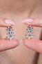 Women's Camellia Flower Model Zircon Stone Earrings - 3