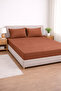 Satin 100% Cotton 210 Tc |   82 Elastic Fitted Sheet Set |   Pillowcase Included |   Single and Double