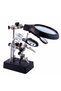 Lighted Magnifying Glass with Table Top Latch, 2.5X90Mm, 7.5X34Mm Lens, Adapter - 2