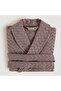 Zigzag 100% Cotton Unisex Bathrobe Lilac