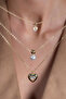 Women's Gold Multiple Heart and Pearl Detailed Necklace - 3