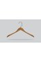 Wooden (Black Nickel Hook) Shirt, Blouse, Dress Hangers Walnut Color 24 Pieces - 2
